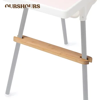 Reposapiés para silla alta de bebé, asiento infantil de madera de bambú Natural, reposapiés antideslizante, accesorios para trona estable, cosas para niños y bebés