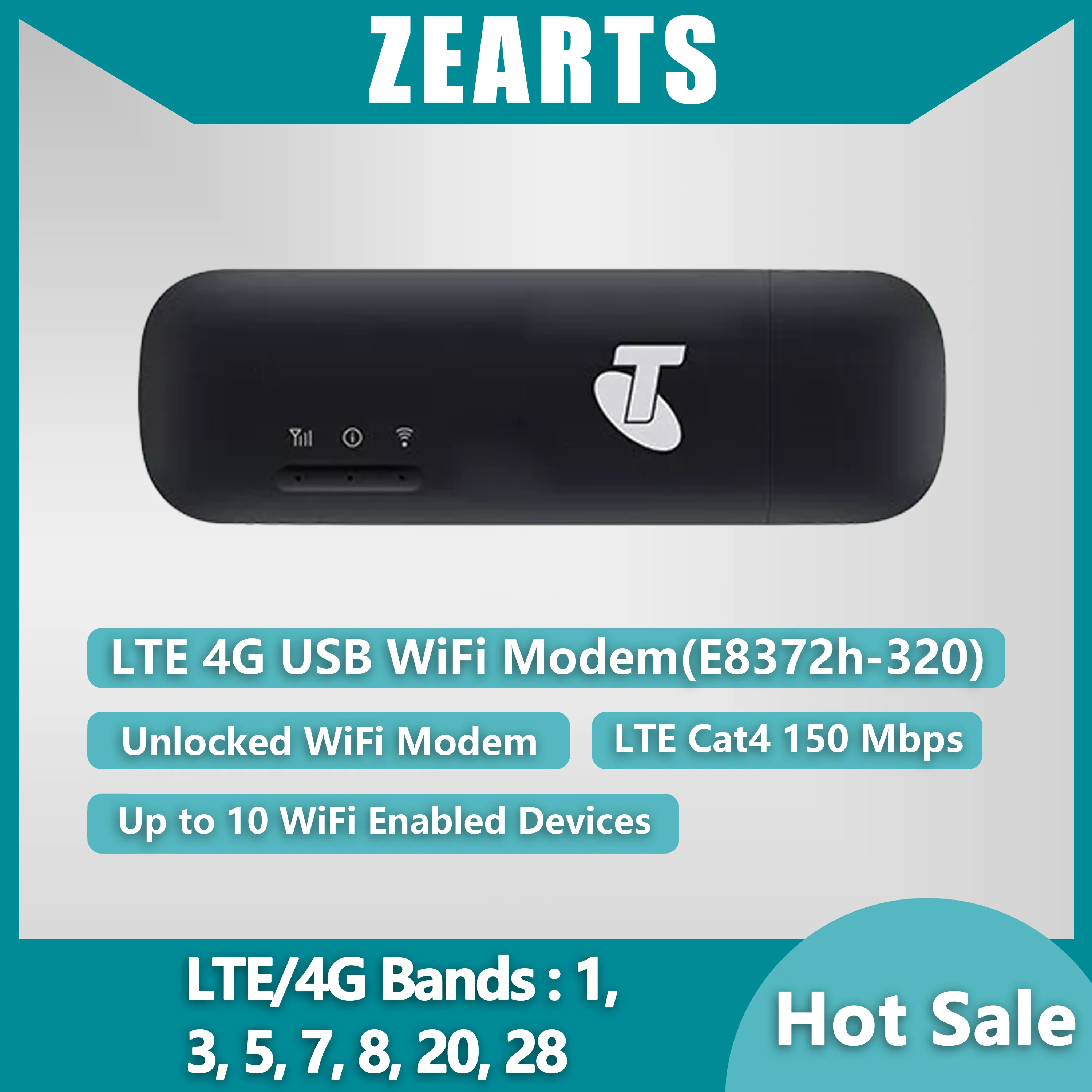 Modem WiFi USB E8372 LTE 4G E8372h-320 (utilisé 90%-95% neuf)