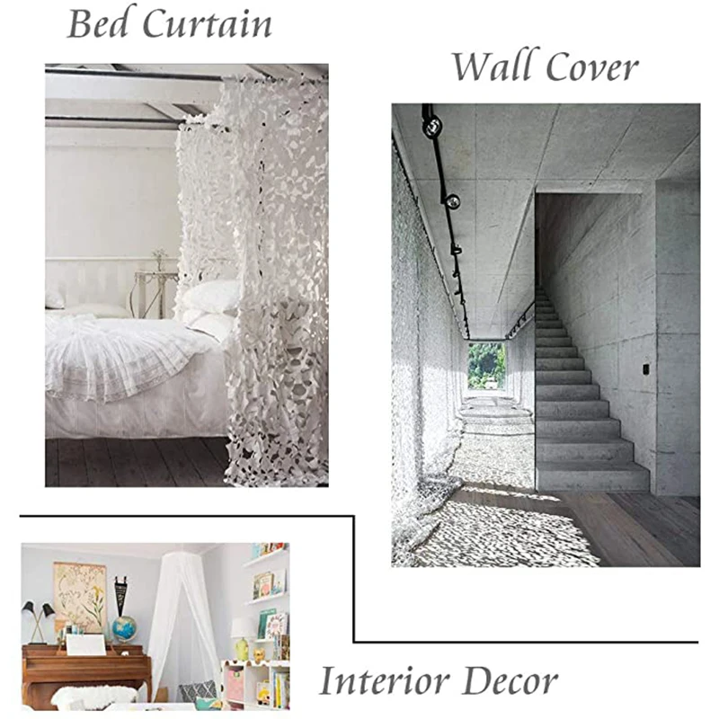 ตาข่ายพรางสีขาว 1.5M x 2 3 4 5 7 8 10M Camo สุทธิหิมะตกแต่งสวนล่าสัตว์ Pavilion โปร่งแสง Shade เต็นท์รั้ว