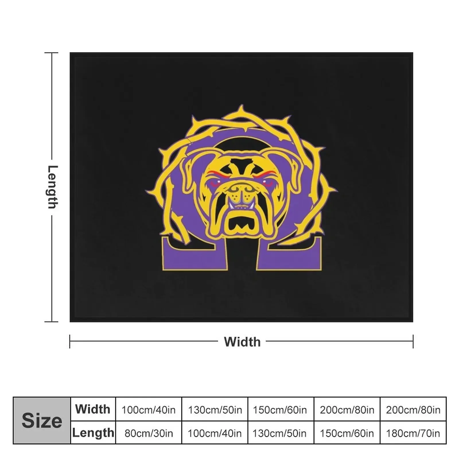 Men's Omega Que Dawg Psi Phi Purple Gold Fraternity Throw Blanket Soft Nap Blankets