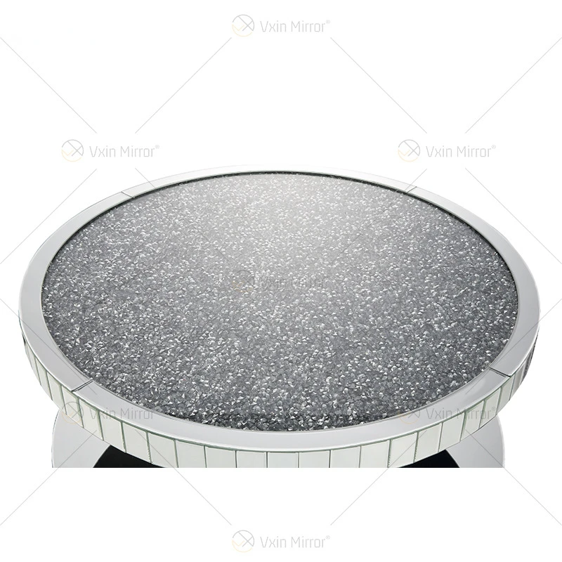 Factory price customized mirror shaped circular coffee table, living room coffee table, mirror shaped table, edge table,