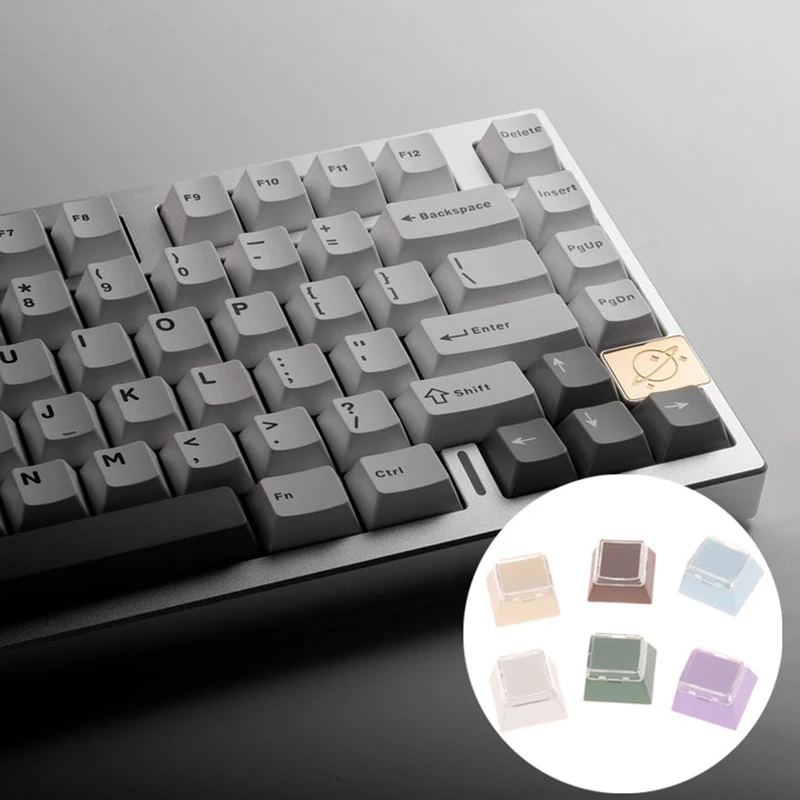 

12pcs Transparent Keycaps Double-layer Key Caps Removable Paper Clips Custom Keyboard Keycaps MX Switch Keycap Shell Protection
