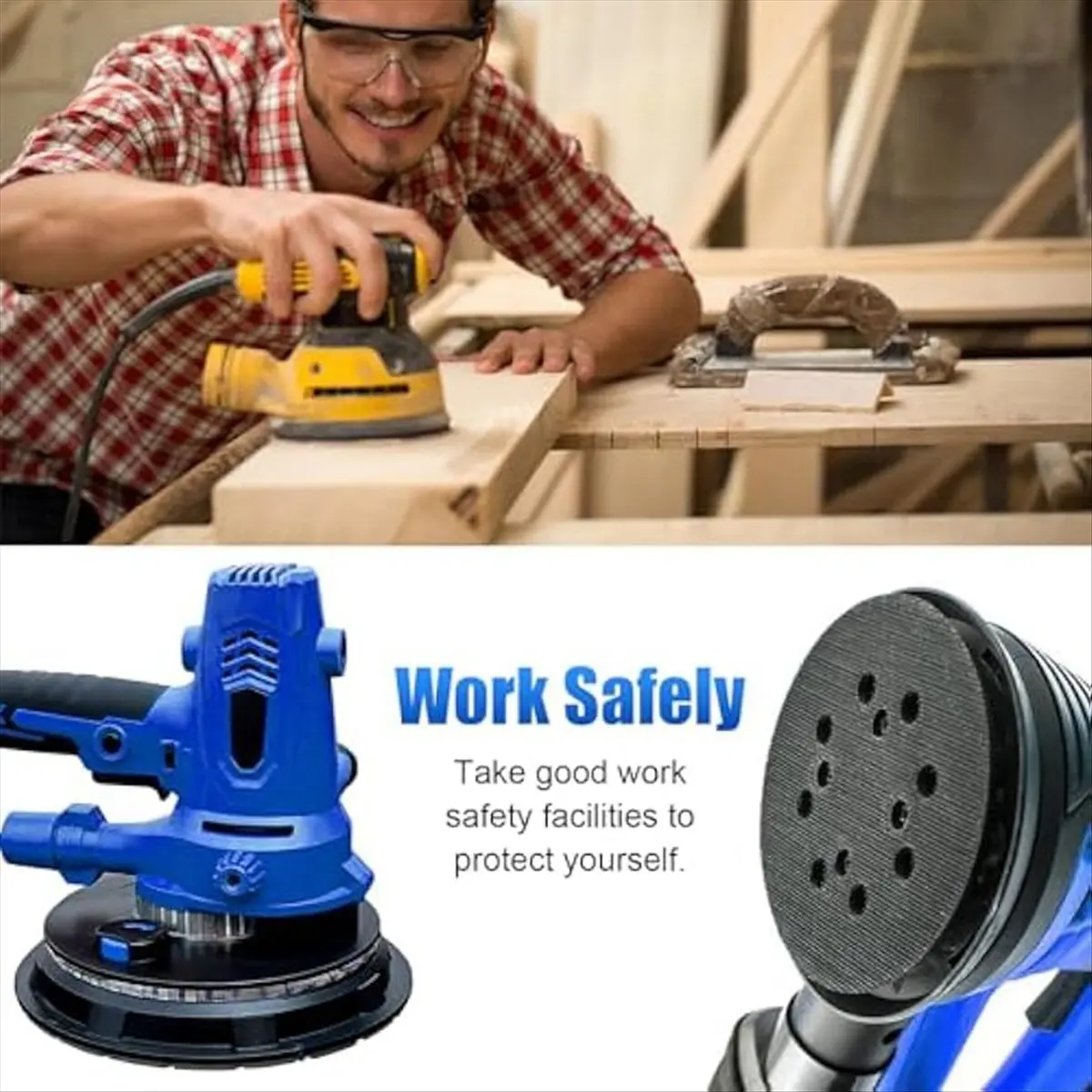 【TODAY-BUY】2pcs 9 Inch Drywall Sander Hook and Loop Pad,Grade Sanding Tool,10 Holes,Backup Pad with 14mm Thread