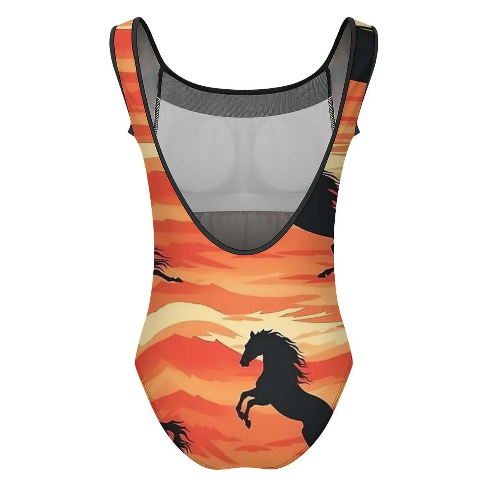 Fire Horse Swimsuit Retro Horse Love Push Up Swimwear One Piece Vacation Bath Monokini Swimsuits Graphic Beach Wear Plus Size image 4