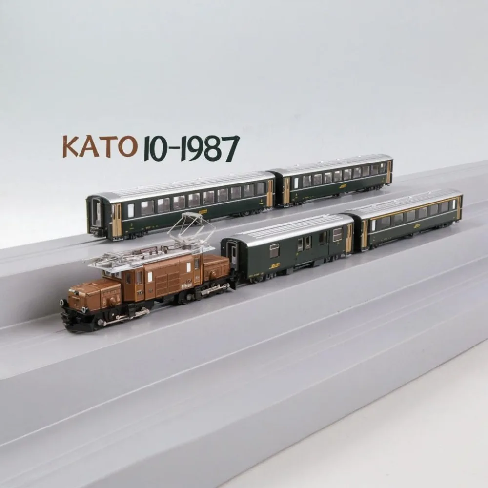 KATO N Scale 1/160 Model Train Ge6/6-I Crocodile Locomotive Alpine Green Livery 3103-1 10-1987 Train Set Boys' Toy Gift