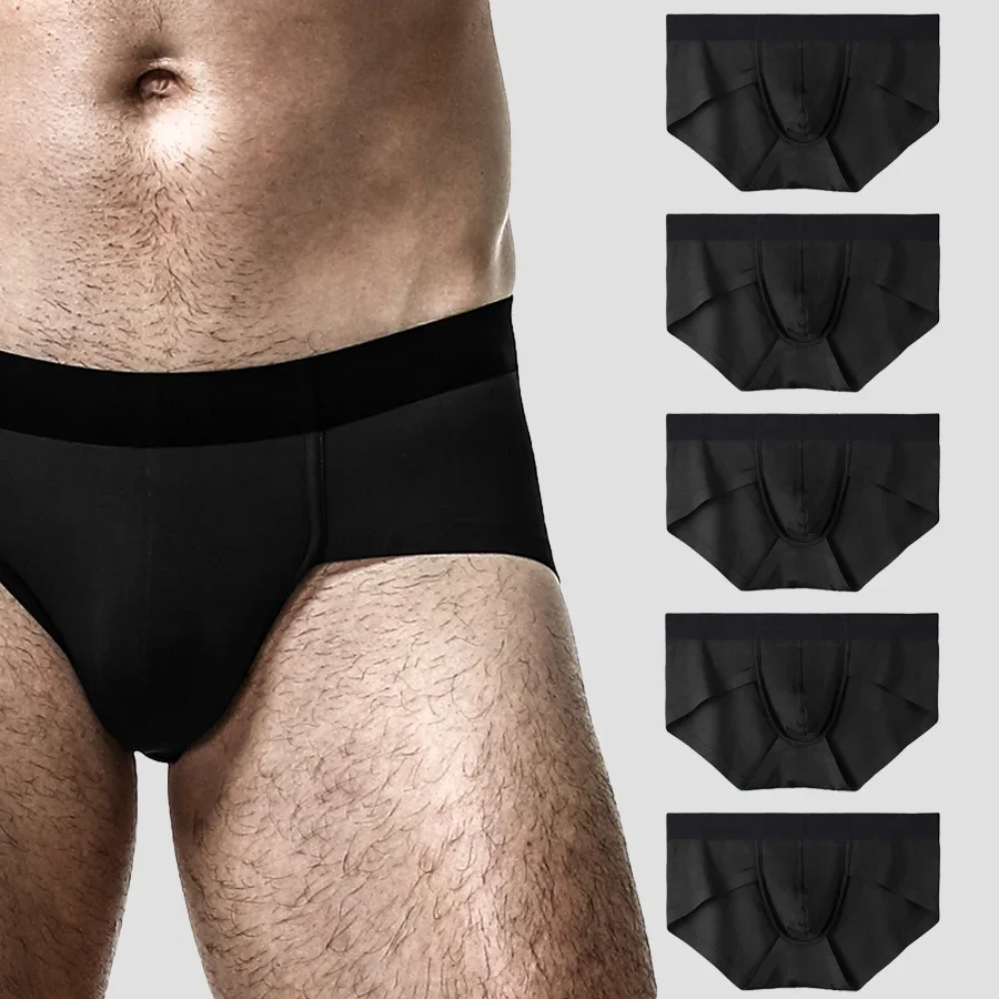 

5PCSMмужское нижнее белье, мужские трусы, U-образные карманы, летние молодежные модальные, сексуальные, дышащие, бесшовные, трусы с низкой талией
