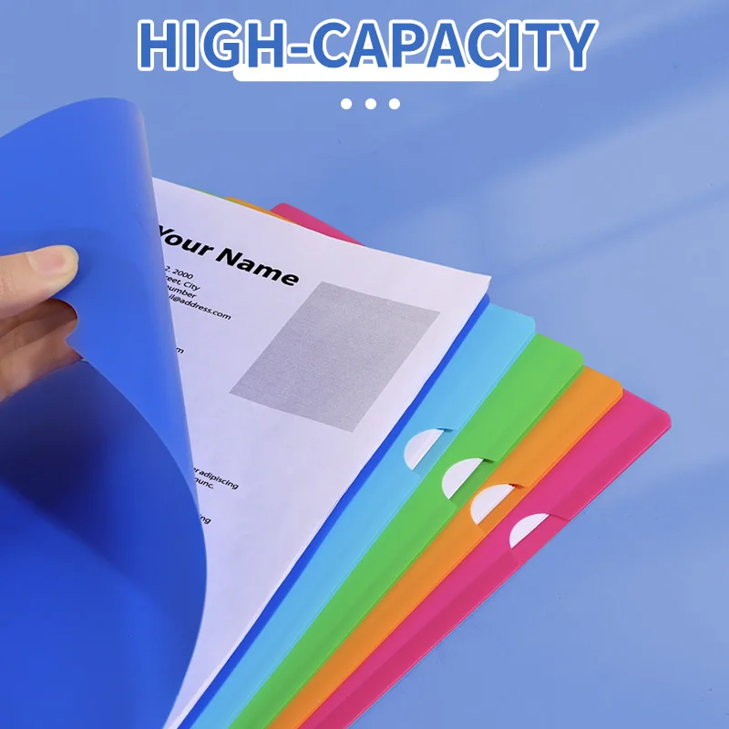 Huajie 10 عبوات من غطاء حماية سميك على شكل حرف L مكون من صفحتين من مادة Pp مقاومة للاهتراء ومتينة من ملف تقرير A4 مناسبة لاجتماعات المكتب والكلام وعقد المشروع التجاري