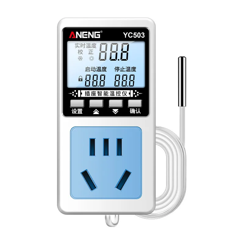

Электронная розетка, полностью автоматический переключатель контроля температуры, интеллектуальный термостат с цифровым дисплеем, термостат, термостат