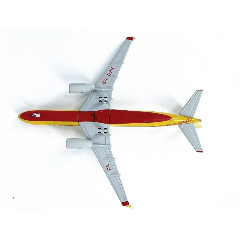 Diecast Scale 1:500  DHL TU-204C RA-64024  Static Alloy Aircraft Model Metal Airplane Decoration Gift Collection Display