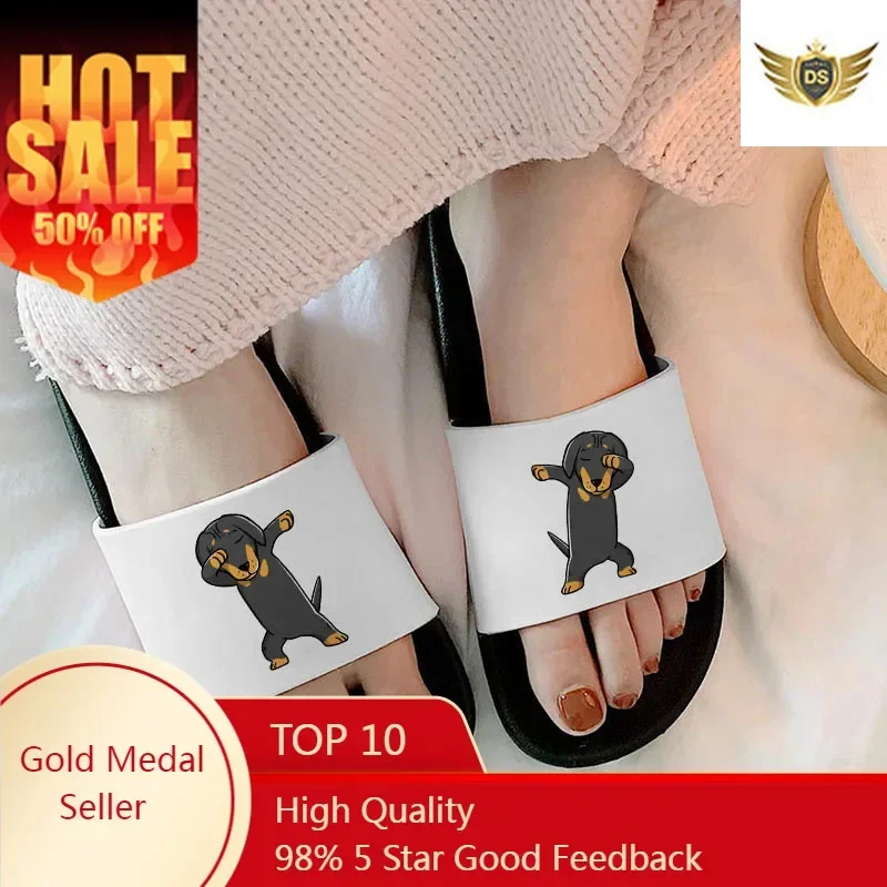 

I Love Dachshunds women slippers Outdoor Flip Flops Beach Slides Home Slippers Slip on Sandals Female Shoes