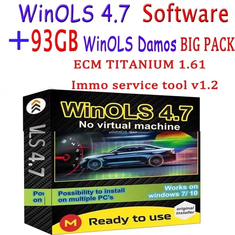 

ГОРЯЧАЯ распродажа WinOLS 4.7 2025 года с вилками + Damos + ECM TITANIUM + сервисный инструмент immo v1.2, программное обеспечение для авторемонта всех данных