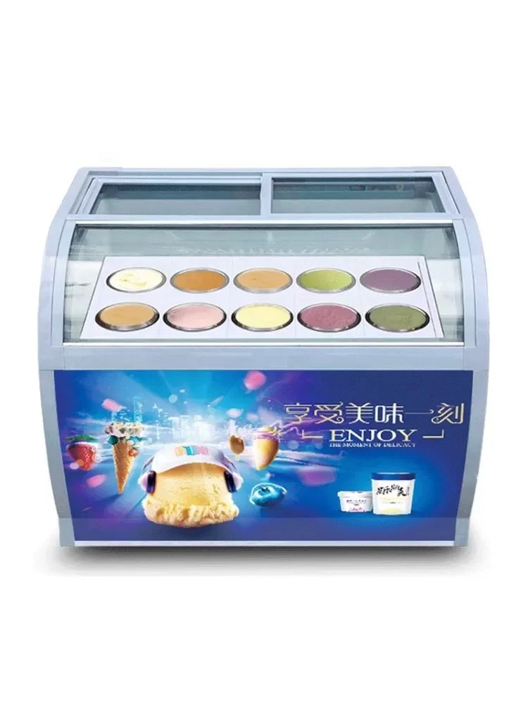 Vetrina per frigorifero per pasticceria con luce a LED a porta aperta a temperatura singola Vetrina per gelato a LED a doppia porta Raffreddatore in vetro