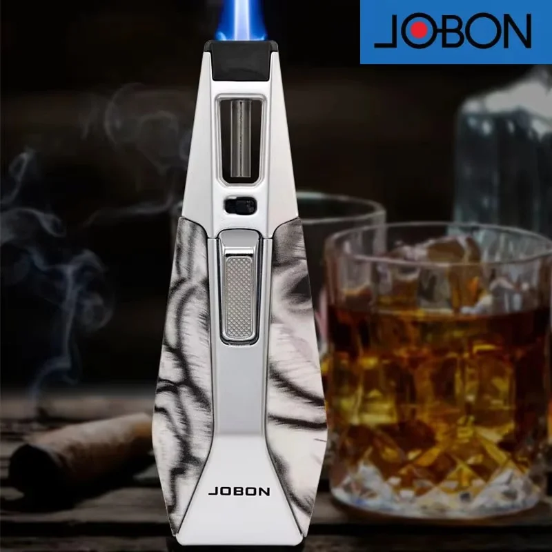JOBON Outdoor Windproof Camping Butane Gas Lighter Turbo Torch Blue Flame Jet Spray Gun Barbecue Baking Welding Cigar Lighter