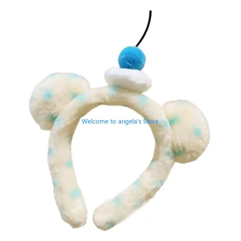 X4YC Diadema con Orejas Oso Peluche Suave, Postizos Dibujos Animados, Accesorios para Cabello Ideales para