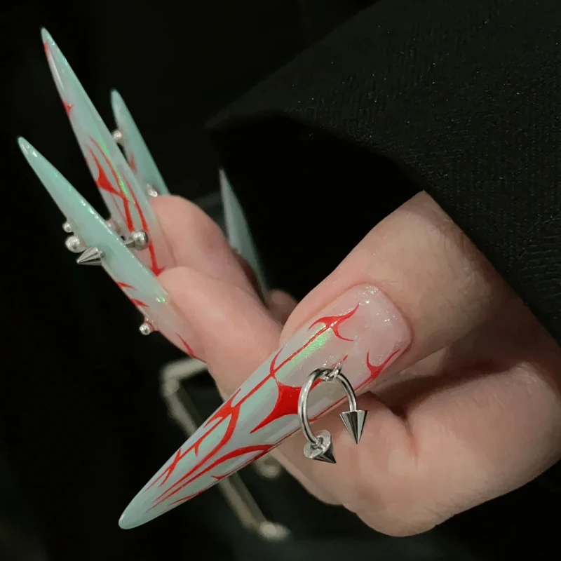 50PCS Punk Metall Arc Bar Kreis Niet Kaviar Pfeilspitze Schwarz Legierung Nail art Strass Dekorationen Maniküre Charms