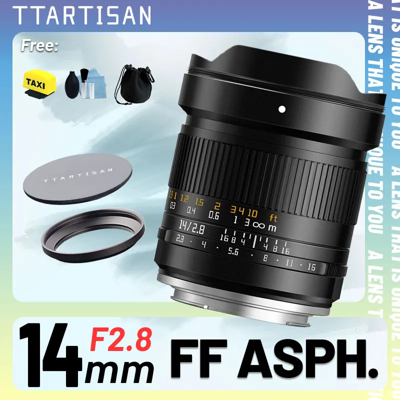 New TTArtisan 14mm F2.8 Full Frame Ultra Wide Angle Manual Fisheye Lens for Sony E FE Nikon Z Canon RF EOS R Leica Sigma L S9 S5