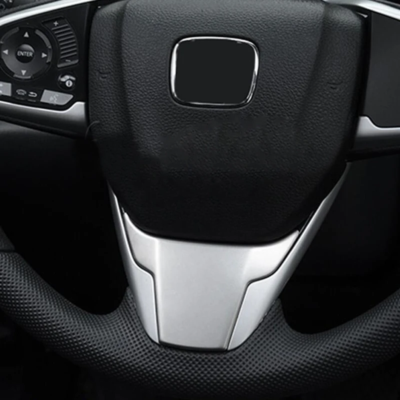 For Honda CRV CR-V 2017 2018 2019 ABS Matte Interior Steering Wheel Button Sequin Decorative Cover Car Accessories