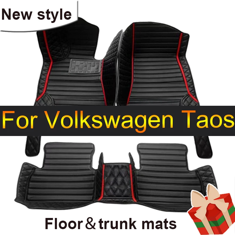 Floor Mats For VW Volkswagen Taos Tharu 2020~2023 Waterproof Tapetes Para Automovil Car Mats Alfombra para Auto Car Accessories