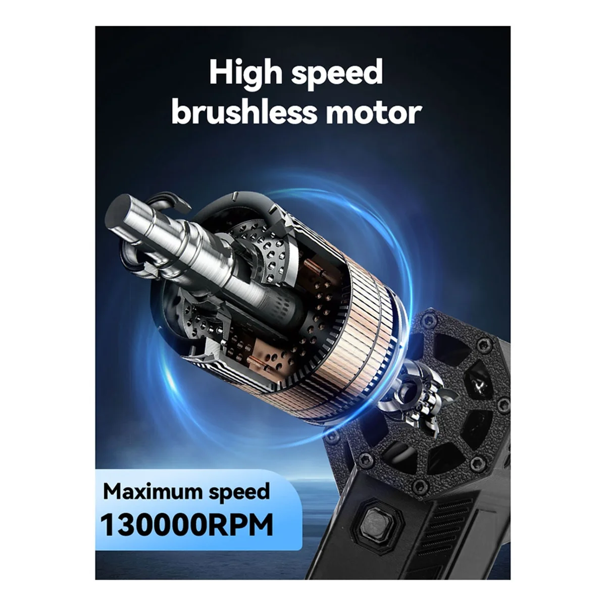 130000 RPM Brushless Motor with ESC Turbo Jet Fan Split Motor for Brushless Blower Violent Fan Motor Kit