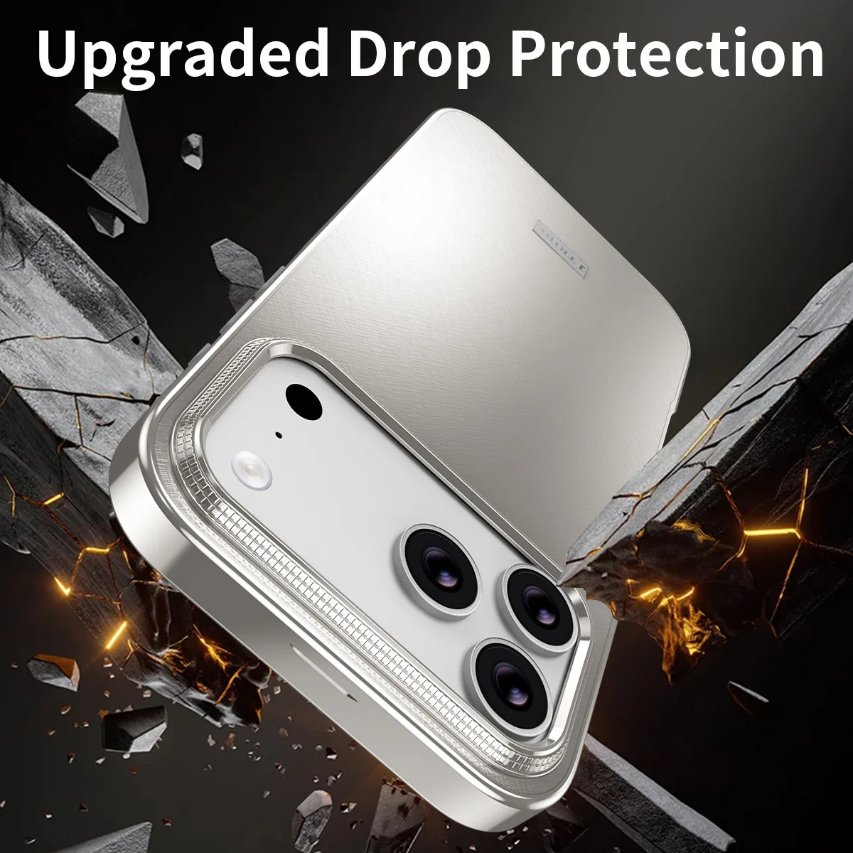 Magnetic Quick-release Metal Texture Phone Case for iPhone 18 Pro Max 17Pro 16 15 14 Shockproof The Brushed Metal Camera Cover