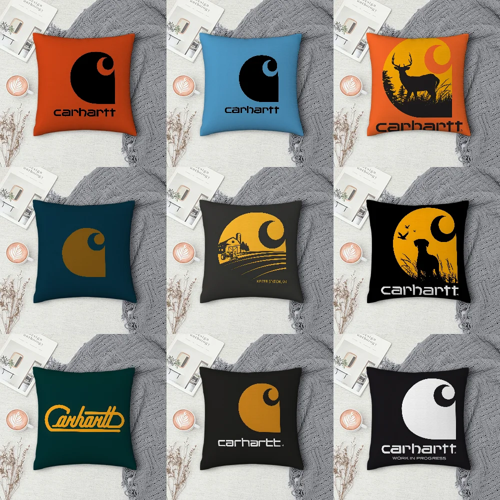 

C-Carhartts-S-logo Pillow Case Sofa Decorative Home Double-sided Printing Short Plush Cushion Cover Throw Pillow Cover Gifts