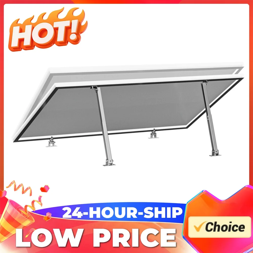 Solar Panel Tilt Bracket Adjustable Solar Panel Mount Support Aluminum Alloy Solar Panel Mounting Rack 15-30 Degrees