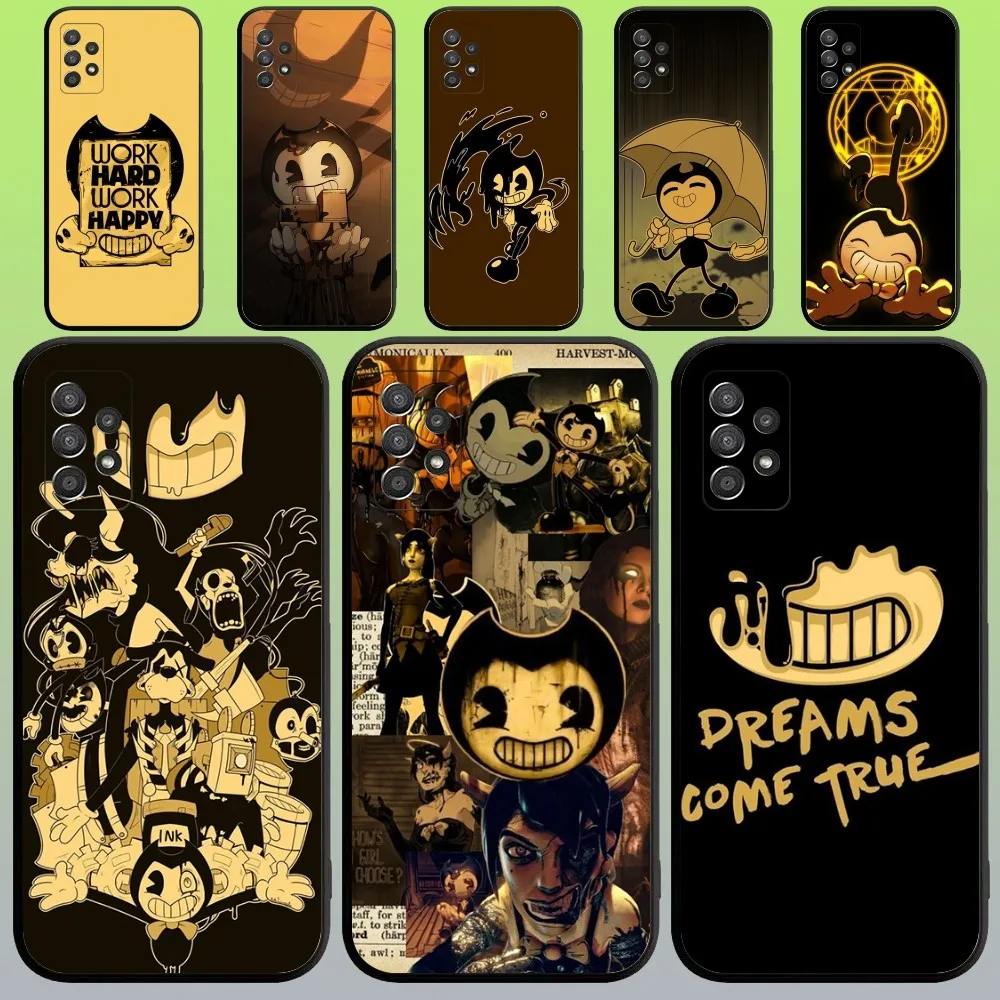 B-Bendy And The Ink Machines Phone Case For Samsung Galaxy A20,A21s,A22,A31,A32,A52,A53,A72,73,A80,A91 Soft Black Cover