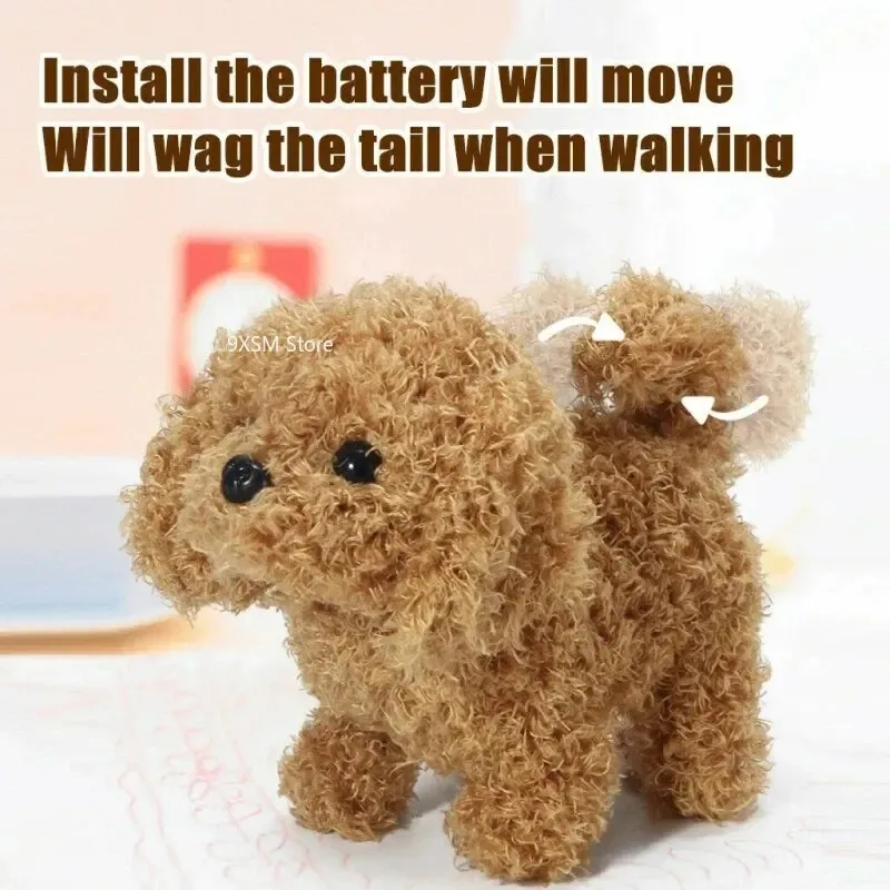 Filhote de cachorro robótico interativo – Caminhada realista, latido, dançando e rolamento, cachorro de brinquedo eletrônico, presente ideal para crianças