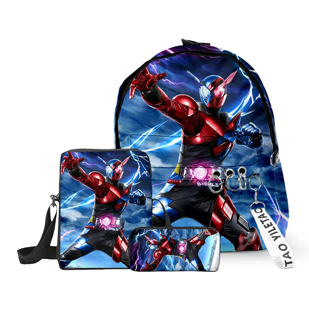 

Хип-хоп популярный забавный Kamen Rider 3D принт 3 шт./компл. школьные сумки для ноутбука рюкзак наклонная сумка через плечо пенал