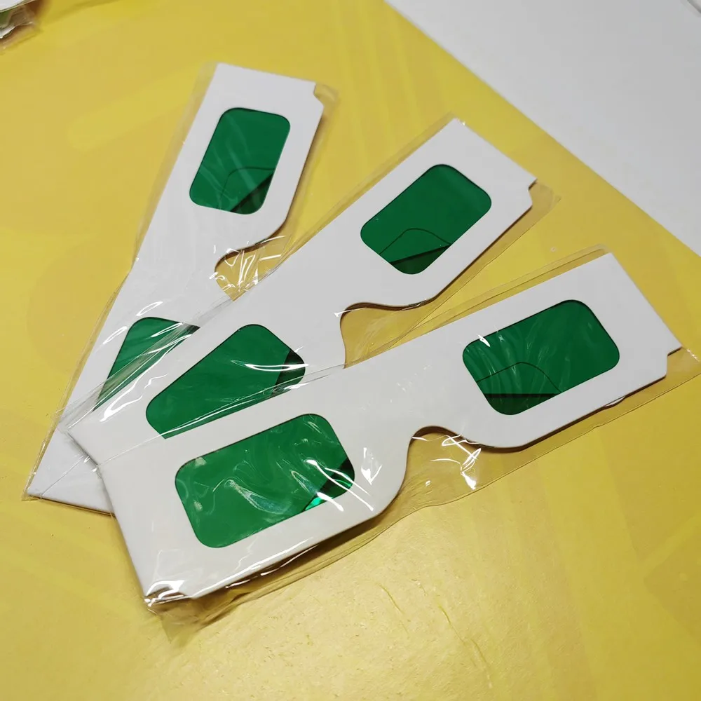 50 teile/los Wiederverwendbare Weiß Papier 3d Gläser Papier Rahmen Rot/Rot Rot/blau Objektiv 3d Decoder Gläser für Förderung – Detail 8