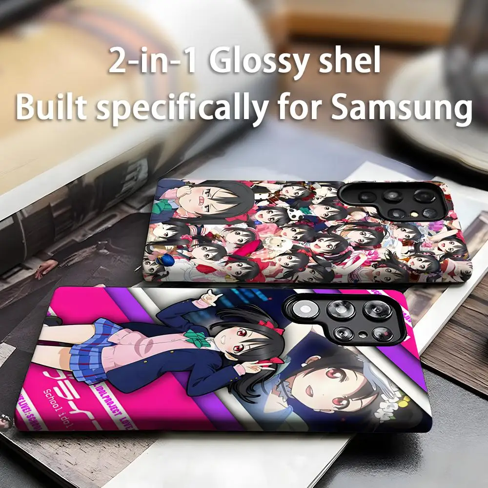 Люблю жить! Чехол для телефона School Idol Project для Samsung Galaxy S25 S24 S23 S22 S21 Plus Ultra 2-в-1 глянцевый корпус