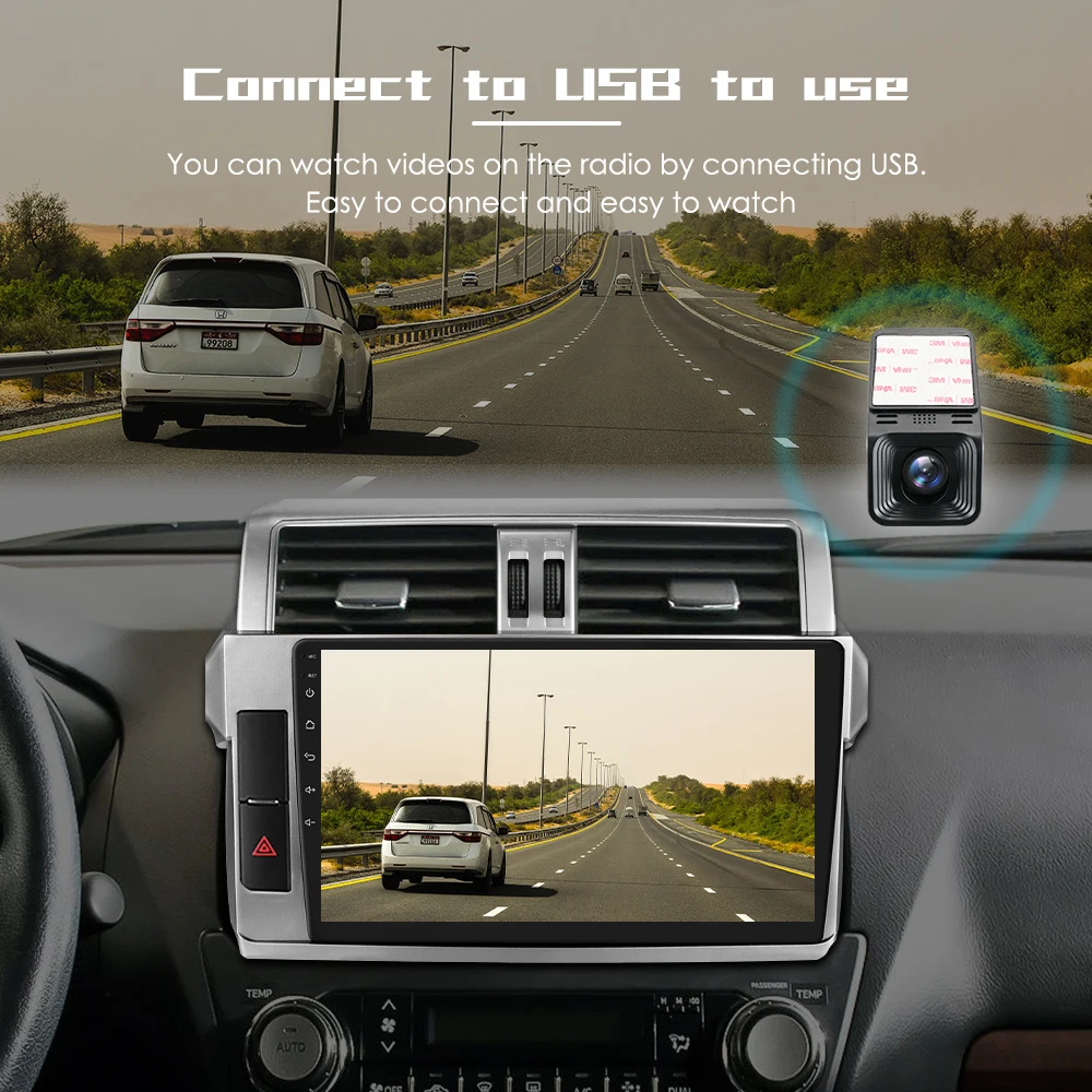 For Android Multimedia player ADAS GPS Camera Car DVR HD 1080P USB 120 Degree Anti Theft Auto Recorder Night Vision