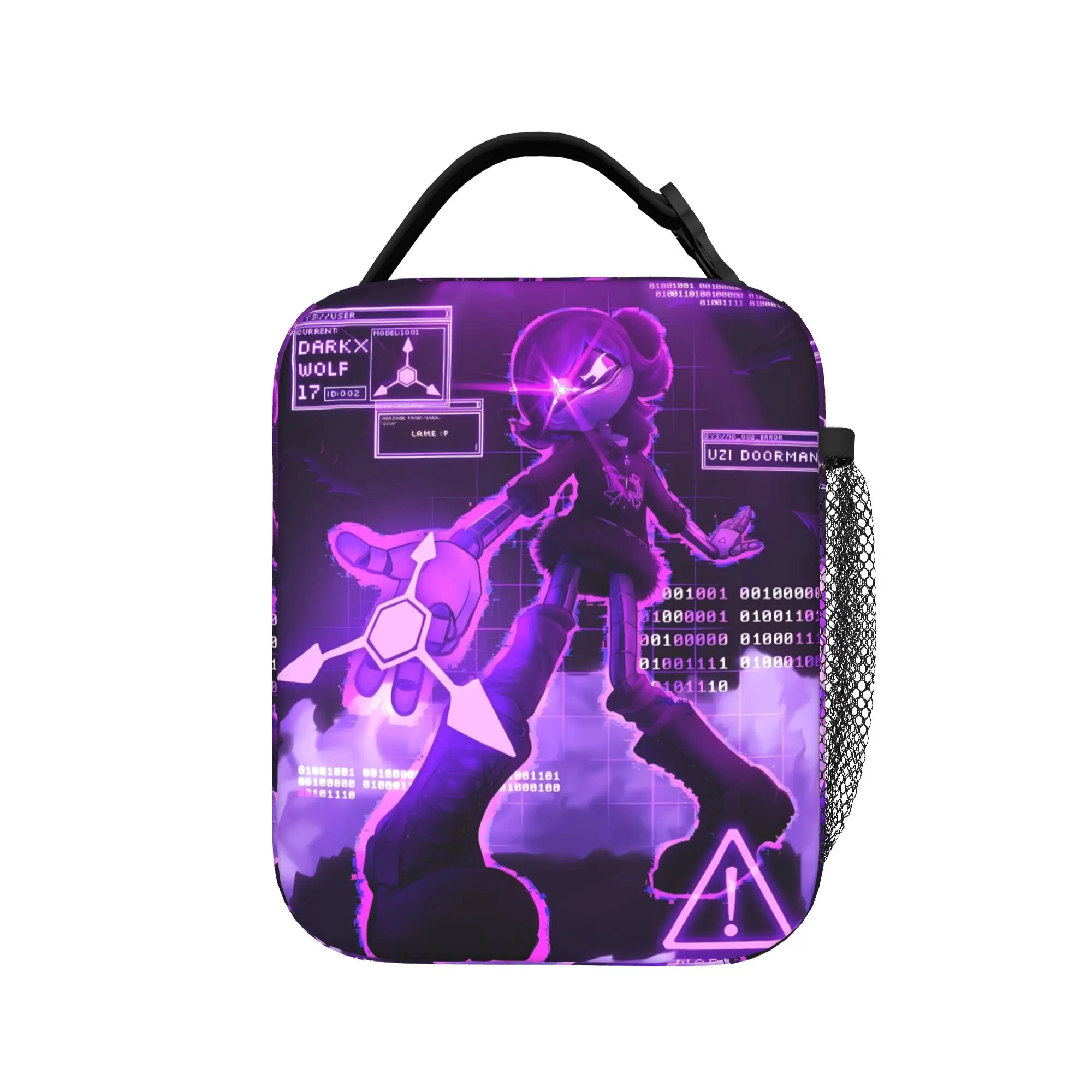 Drone Character Grid Panel Lunch Bag Lunch Box For Child Travel Portable Insulated Cooler Bag Oxford Print Thermal Lunch Bags
