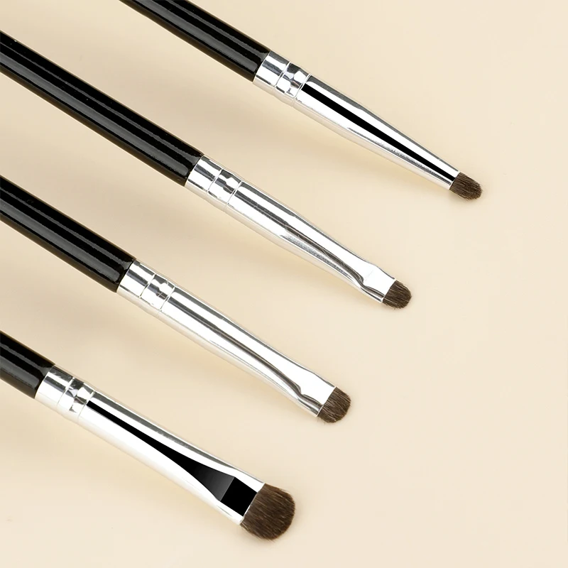 4 pièces petit pinceau fard à paupières détail pinceau de maquillage poney cheveux maquillage des yeux Eyeliner brosse Fine tache correcteur ensemble Portable
