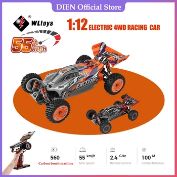 WLtoys 124010 55km/h RC Car Professional Racing Vehicle 4WD Off-road Electric High Speed ​​Drift Remote Control Toys for Children Gift