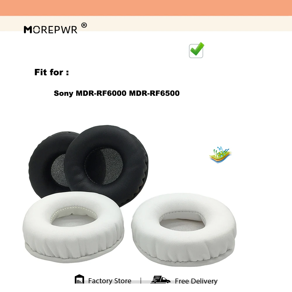 Replacement Ear Pads for Sony MDR-RF6000 MDR-RF6500 Headset Parts Leather Cushion Velvet Earmuff Earphone Sleeve Cover