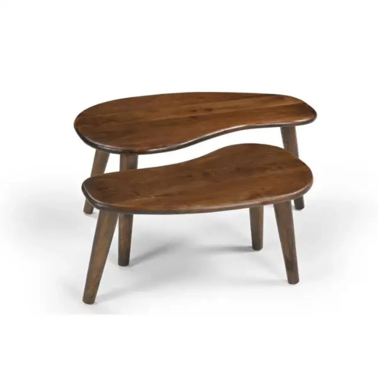 

French antique style, round coffee table, living room household small apartment coffee table