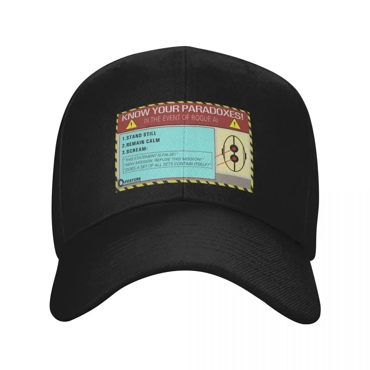 Portal Aperture Science Laboratories Baseball Cap Luxury Woman Cap Winter Hats For Men Men's Caps Women's