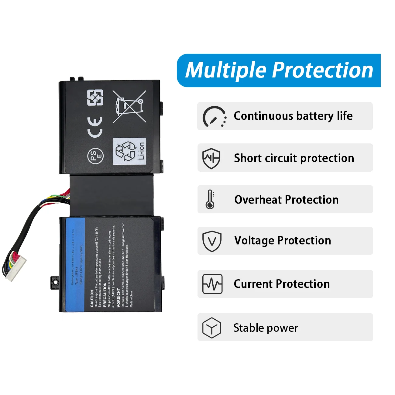2F8K3 86wh 5800mAh Laptop Battery for DELL Alienware 17 18 M17X R5 M18X R1 0KJ2PX KJ2PX G33TT