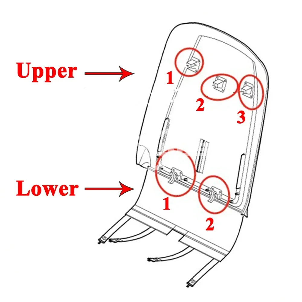 Front Seat Back Cover Buckle Backboard Fastener Clip Backrest Fixing Bracket For Porsche Cayenne 955 957 2003-2010