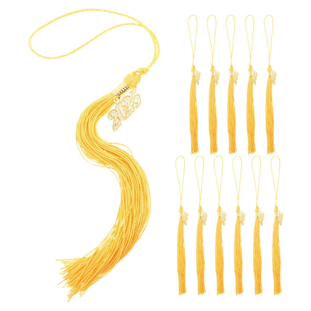 

12 Pcs Graduation Season Pendant Tassel Charms for Cap Graduate Decorations Memorial