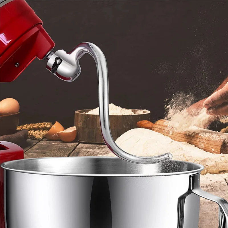 Крючок для теста ABVI-2X для подъема Kitchenaid 5QT и подставки 6QT, насадка для миксера для теста, можно мыть в посудомоечной машине