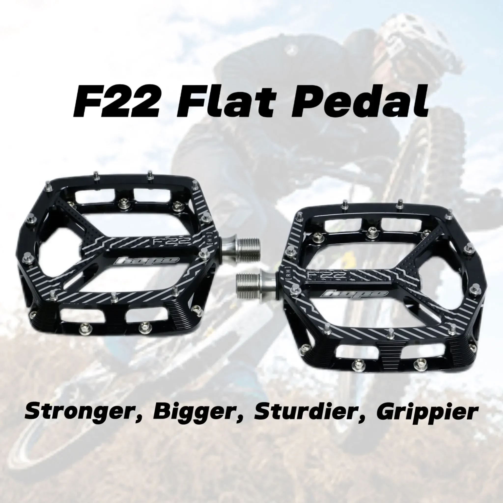 HOPE MTB F22 Bicycle pedals Mountain bike pedals, CNC flat pedals, speed reduction, Enduro AM climbing pedals