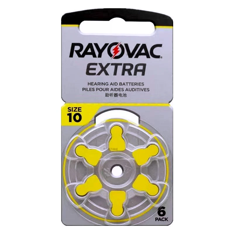 Hearing Aid Batteries 10 A10 10A P10 PR70 Rayovac Extra Zinc Air Cell Button Battery 1.45V for Hearing Aids Amplifiers