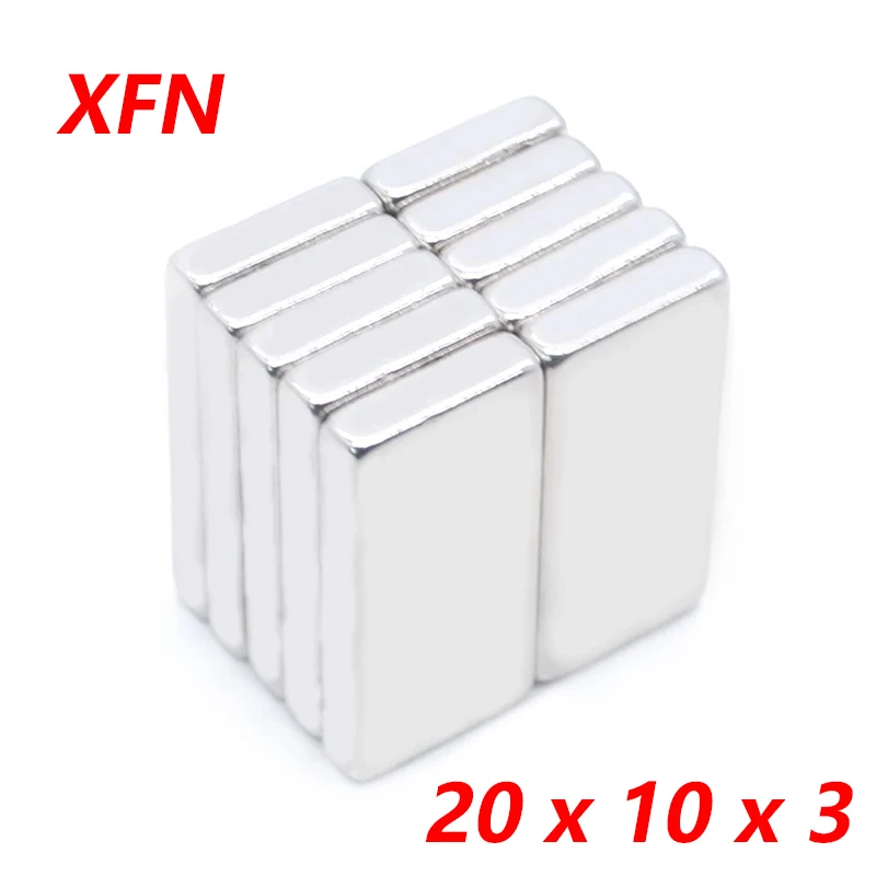 5/10/20/50Pcs 20x10x3 mm Strong Neodymium Magnets Neodymium Magnet NdFeB Block Super Powerful Strong Permanent Magnetic Imanes