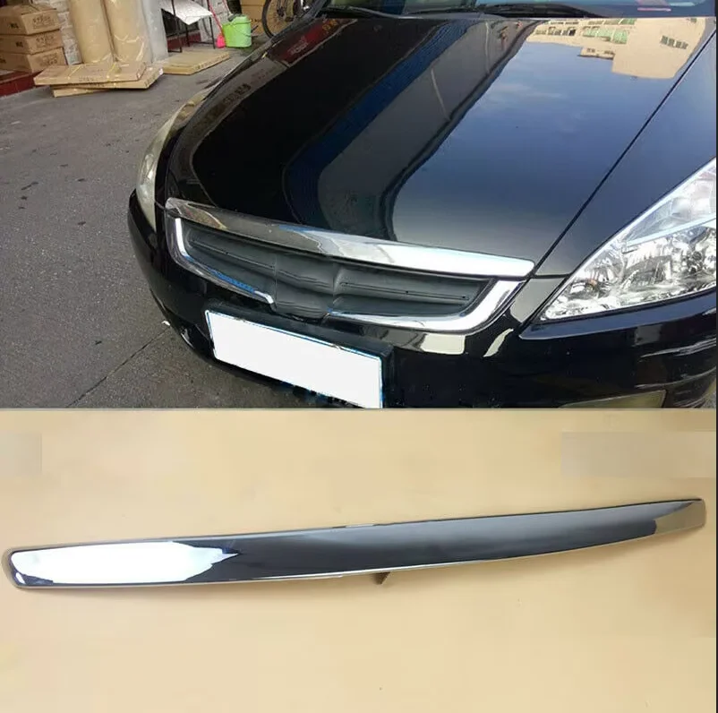 

For Honda Accord 2.4L 2003-2007 ABS Chrome Front Bonnet Grille Molding Trim 1pcs Auto parts Car modification