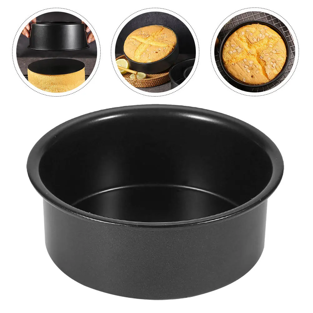 

2pcs Round Cake Pans 6 Inch Stainless Steel Removable Bottom Baking Mold Oven Safe Cake Tin Pan Set For Baking