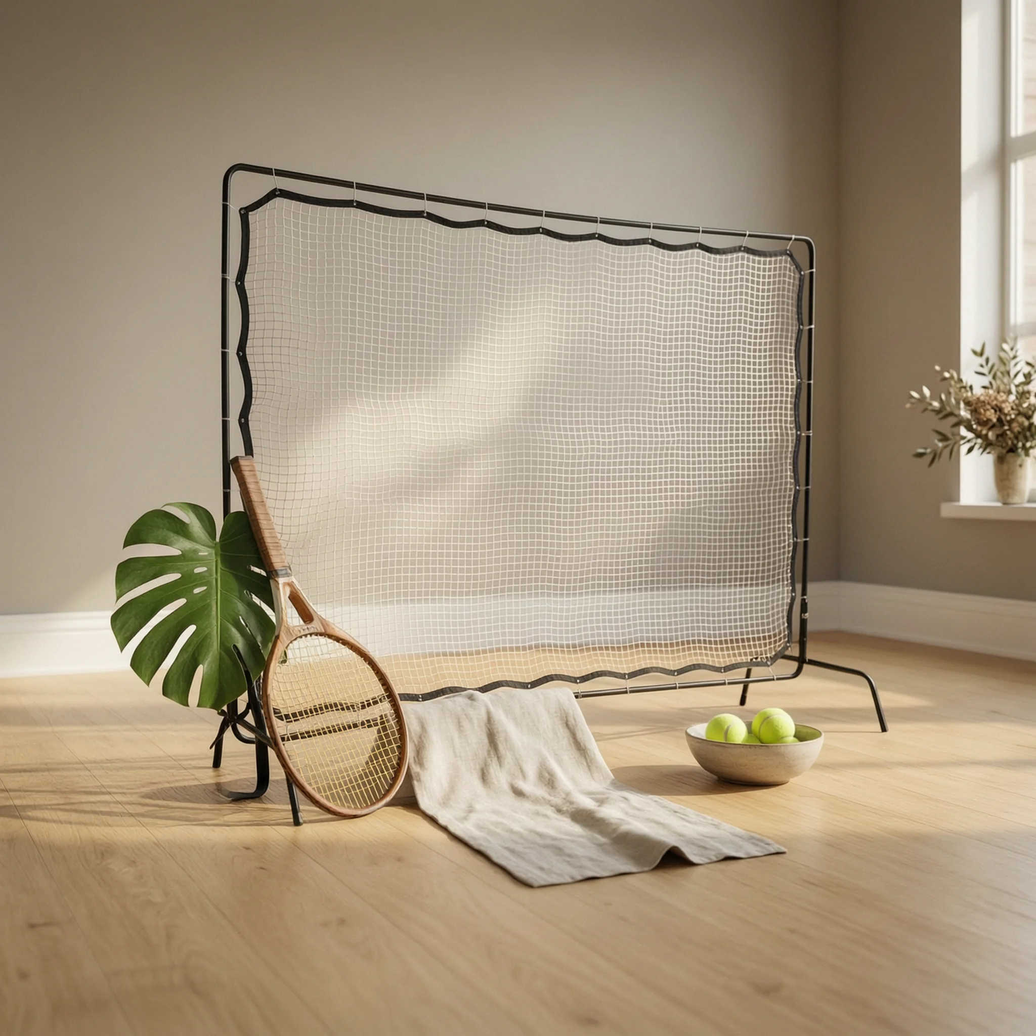 Solo Tennis Practice Net Portable Tennis Rebounder Net Sports Gear Long-Lasting Heavy-Duty for Beginners, Backyard