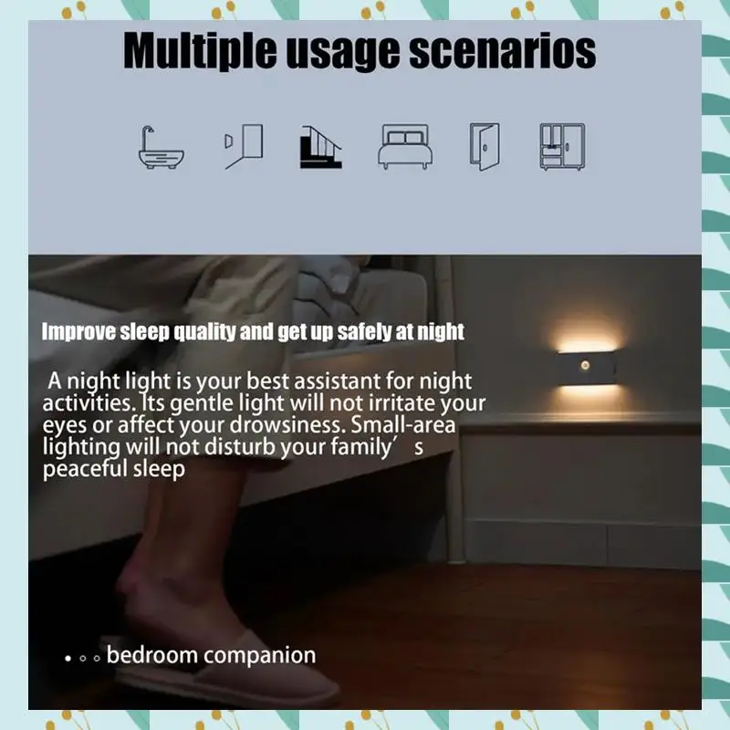 

A71P Human Body Sensor Light LED Corridor Body Sensing Night Light Smartsensor Automatically Activated Indoor Illumination