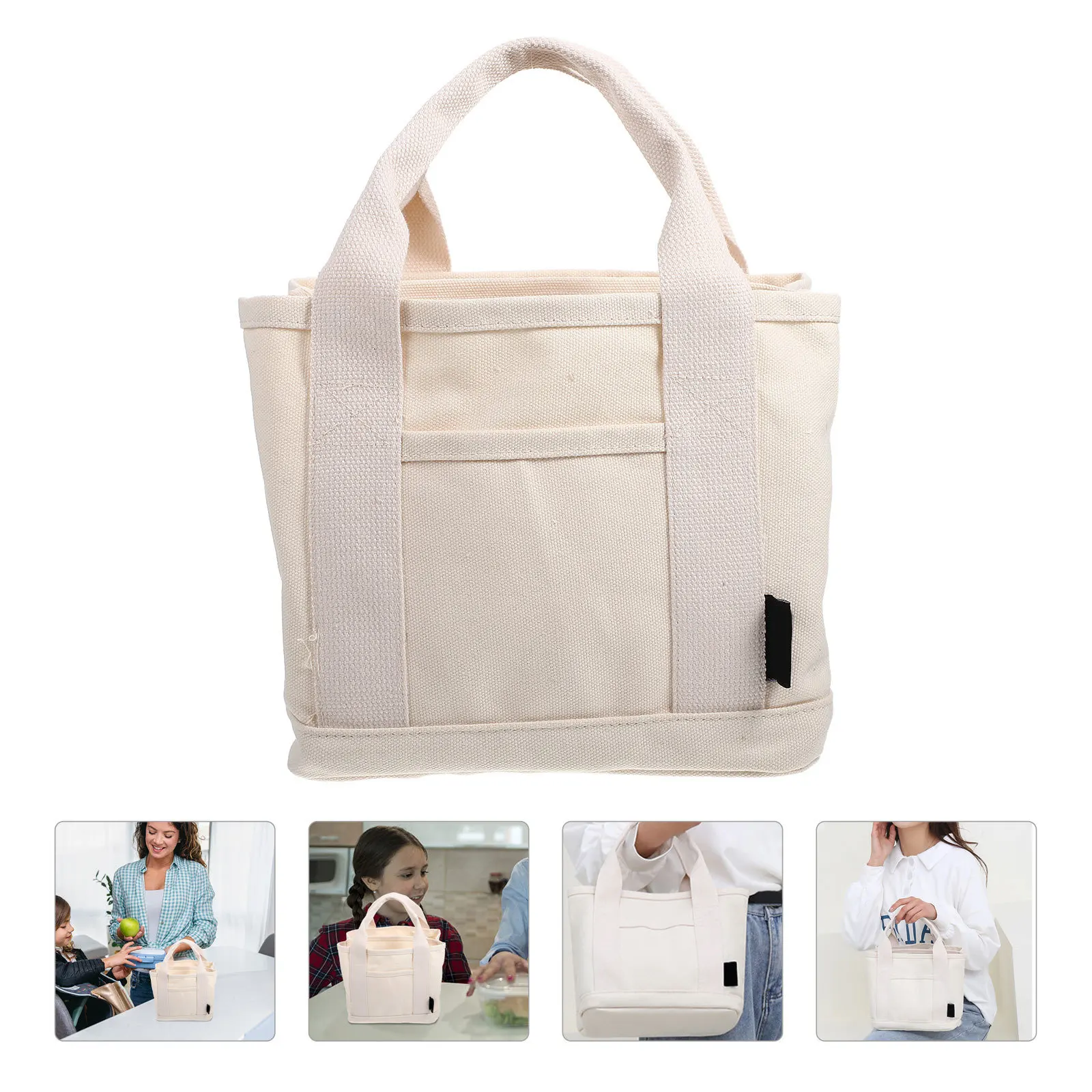 

Large Capacity Storage Bag Simple Tote For Women Travel Shopping Handbag Portable Organizer Beach Gym Daily Use